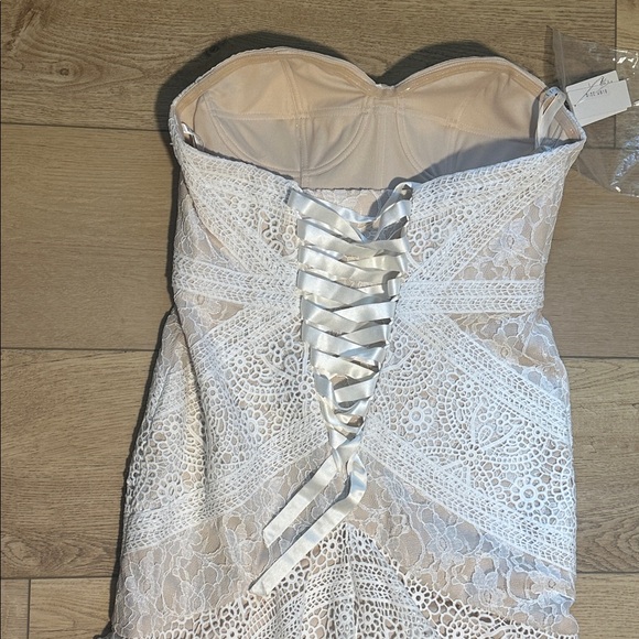 LIPOSA Bohemian Wedding Dress Sweetheart Mermaid Lace Bridal Gown, NWT Size 10 - Picture 6 of 8